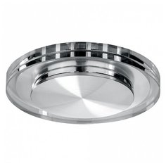 Встраиваемый светильник Lightstar, 1х5W, хром, размеры (мм)-90x60, 3000К, плафон - алюминий, неокрашенный