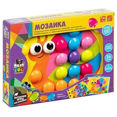 Мозаика для малышей Bondibon, 36 фишек, 9 картинок-шаблонов, BOX