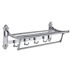 Potato Полка выдвижная настенная для полотенец, хром