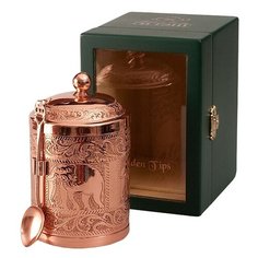 Tea Tang Золотые типсы ТИ ТЭНГ в чайнице в деревянной шкатулке со стеклом, 50 г.