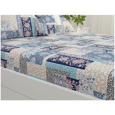 Простынь на резинке Сказка "Лоскутная мозаика" 120х200 см