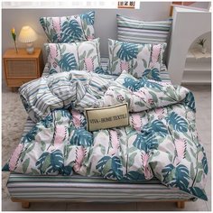 Комплект постельного белья СИТРЕЙД, AR-231, Сатин, 2-х спальный, наволочки 50x70, простыня на резинке 140х200 см