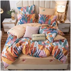 Комплект постельного белья СИТРЕЙД, AR-235, Сатин, 2-х спальный, наволочки 70x70, простыня на резинке 140х200 см