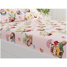 Простынь на резинке Сказка "Ёжики" 160х200 см
