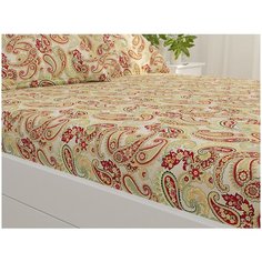 Простынь на резинке Сказка "Восточная сказка", натяжная простынь 140х200 см 2-спальная