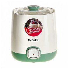 "Йогуртница электрическая DELTA DL-8400 : 20 Вт,Объем контейнера 1 л ,белый с серо-зеленым (12)"