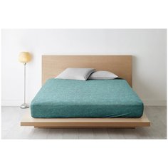 Простыня на резинке НОЧЬ НЕЖНА Валери (зелен.), Поплин, 140Х200х20