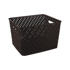 КОРЗИНА ДЛЯ ХРАНЕНИЯ "ПЛЕТЕНКА" 35*29*22,5 СМ (ТЕМН.КОРИЧНЕВ.) "АЛЬТЕРНАТИВА" М3490 Alternativa