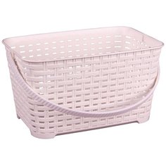 КОРЗИНА "ПЛЕТЕНКА" ПРЯМОУГ. 3 Л С РУЧКОЙ (БЕЛЫЙ) "АЛЬТЕРНАТИВА" М4564 Alternativa