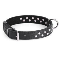 Ошейник KareLine 25мм 430-520мм с украшением черный