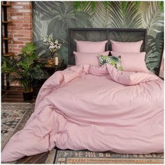 Постельное белье Soft Box SS Пудра 1,5-спальное, Страйп-сатин, наволочки 70х70 см (2 шт)