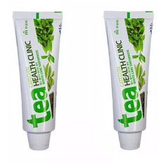 Tea Catechin Health Clinic Зубная паста отбеливающая с экстрактом зеленого чая, 100 гр 2шт Mukunghwa