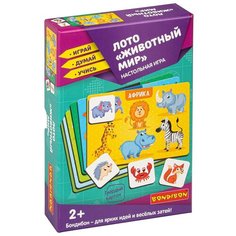 Обучающая игра Bondibon Лото "Животный мир", Играй Думай Учись (ВВ4870)