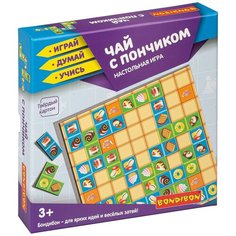 Обучающая игра Bondibon Домино-пазл, "Чай с пончиком", Играй Думай Учись (ВВ4332)