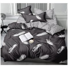 Комплект постельного белья Миланика Невесомость, семейный, Сатин-твил, Хлопок, наволочки 70х70 2 шт. 50х70 2шт. Milanika