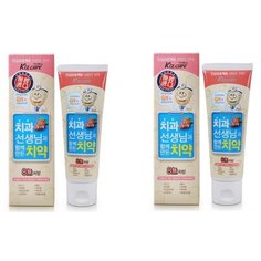 Зубная паста Mukunghwa Kizcare детская, с рождения, со вкусом клубники 2шт*80г