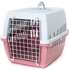 Переноска TROTTER-3 60,5х40,5х39см мет/дверка серый/пыльно-розовый Savic