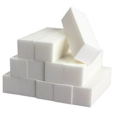 Баф шлифовочный для ногтей. Пилки для маникюра Набор (10 шт.) 2,5х9,5 см. 120 грит белые Elpaza