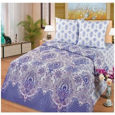 Комплект постельного белья Миланика "Айвенго ПР", евро, поплин 100% хлопок, простыня на резинке Milanika