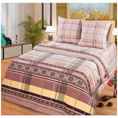 Комплект постельного белья Миланика "Соломон ПР", евро, поплин 100% хлопок, простыня на резинке Milanika