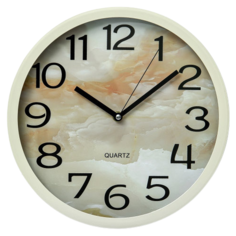 Часы настенные круглые Home art "Мрамор" 30х30х4,1см Olaff
