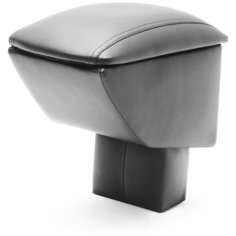 Подлокотник в штатное место Alvi-Style для Ford Focus III 2011-, чёрный, с фиксацией крышки магнитами, красная строчка, на штатное место