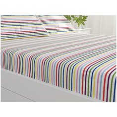 Простынь на резинке Сказка "Радужная полоска" 120х200 см