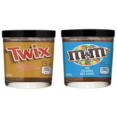 Набор шоколадных паст Twix + M&Ms (2 шт. по 200 гр.) Mars