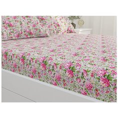Простынь на резинке Сказка "Букет пионов" 120х200 см