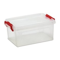 Ящик 25 л, с крышкой на защелках, для хранения, 24х48х32 см, пластиковый, прозрачный, IDEA, М2867