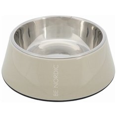 Миска BE NORDIC,стальная с подставкой из мелами, 0,2 л / диаметр 14 см, песочный цвет Trixie
