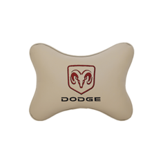 Подушка на подголовник экокожа Beige DODGE Vital Technologies