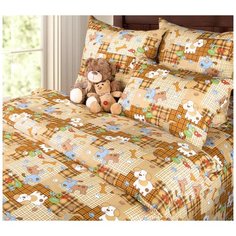 Постельное белье «Тузик 1», перкаль (1,5 спальное), Пакет ПВХ Текс Дизайн