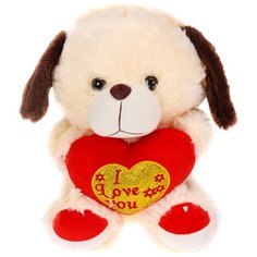 Мягкая игрушка "Песик с сердцем бежевый" Рыжий кот