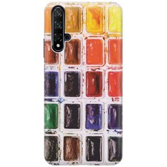Cиликоновый чехол на Huawei Nova 5 / Хуавей Нова 5 с принтом "Палитра красок" Gosso
