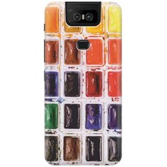 Cиликоновый чехол на ASUS ZenFone 6 ZS630KL / Асус Зенфон 6 с принтом "Палитра красок" Gosso