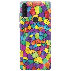 Cиликоновый чехол на Alcatel 3X (2019) / Алкател 3Х 2019 с принтом "Яркая мозаика" Gosso