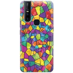 Cиликоновый чехол на Vivo V15 / Виво В15 с принтом "Яркая мозаика" Gosso