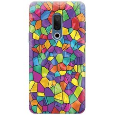 Cиликоновый чехол на Meizu 15 / Мейзу 15 с принтом "Яркая мозаика" Gosso