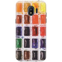 Cиликоновый чехол на Samsung Galaxy J2 (2018) / Самсунг Джей 2 2018 с принтом "Палитра красок" Gosso