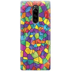 Cиликоновый чехол на Sony Xperia 1 / XZ4 / Сони Иксперия 1 с принтом "Яркая мозаика" Gosso