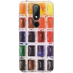 Cиликоновый чехол на Nokia 6.1 Plus / X6 (2018) / Нокиа 6.1 Плюс / Х6 2018 с принтом "Палитра красок" Gosso