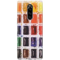 Cиликоновый чехол на Sony Xperia 1 / XZ4 / Сони Иксперия 1 с принтом "Палитра красок" Gosso