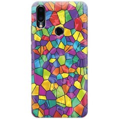 Cиликоновый чехол на Meizu Note 9 / Мейзу Ноут 9 с принтом "Яркая мозаика" Gosso
