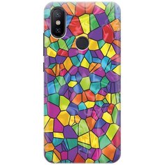 Cиликоновый чехол на Xiaomi Mi 6X / Mi A2 / Сяоми Ми 6Х / Ми А2 с принтом "Яркая мозаика" Gosso