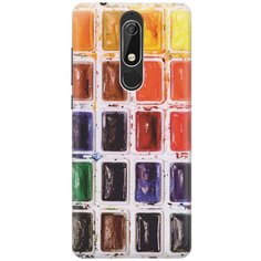 Cиликоновый чехол на Nokia 5.1 / Нокиа 5.1 с принтом "Палитра красок" Gosso