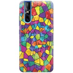 Cиликоновый чехол на Vivo V15 Pro / Виво В15 Про с принтом "Яркая мозаика" Gosso