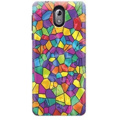 Cиликоновый чехол на Nokia 3.1 / Нокиа 3.1 с принтом "Яркая мозаика" Gosso