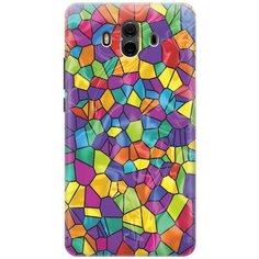 Cиликоновый чехол на Huawei Mate 10 / Хуавей Мейт 10 с принтом "Яркая мозаика" Gosso