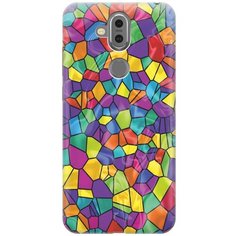 Cиликоновый чехол на Nokia 8.1 / Нокиа 8.1 с принтом "Яркая мозаика" Gosso